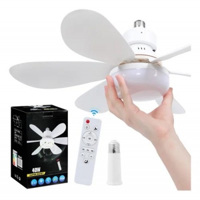 Ventilador De Techo Lampara 40w Control Remoto 3velocid 52cm