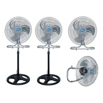Ventilador De Pedestal 18 Pulgadas 3 En 1 Piso Pared Pedestal Metalico Shtark 2 Pzs