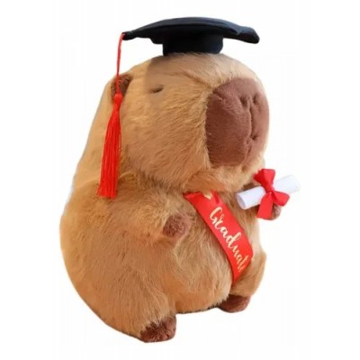 Ch Muñeco Capibara Graduación Con Llavero, Juguete Peluche