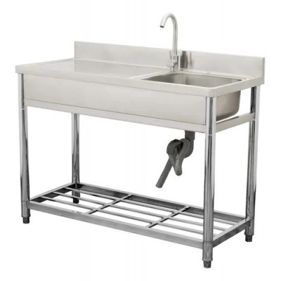 Charola Fregadero Una Tarja Con Maneral Inox (mindejal) Der.